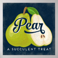 Birne Vintag Fruchtetikett