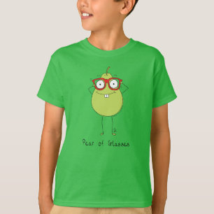 Birne von Glasses Funny & Niedlich Kid's Boy's T - T-Shirt