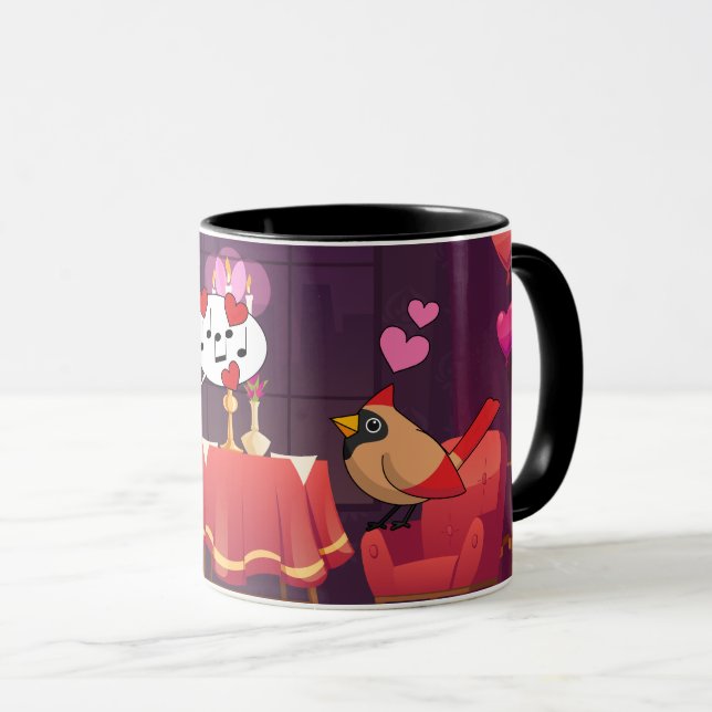 Birnen-Abendessen im nördlichen Kardinal Tasse (VorderseiteRechts)