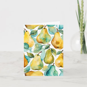 Birnen Aquarell Kunst Karte