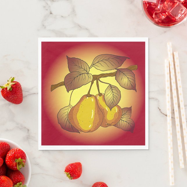 Birnen auf einem Baum Serviette (Von Creator hochgeladen)