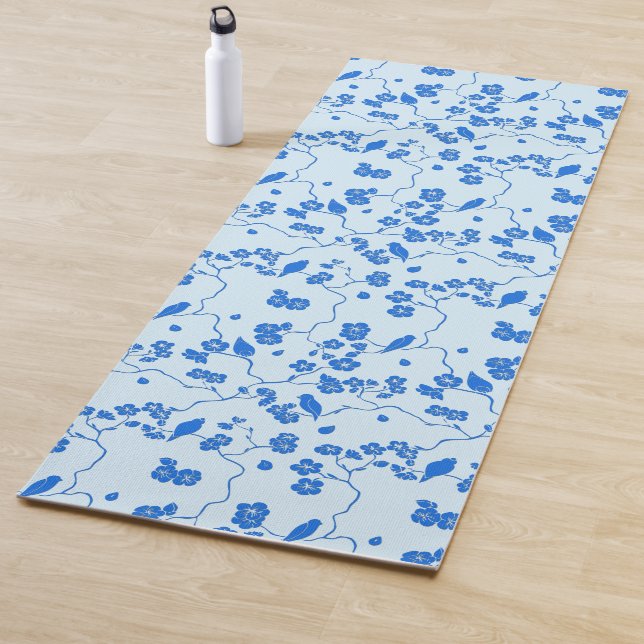 Birnen auf Kirschblüten Blau auf blau Yogamatte (Beispiel)