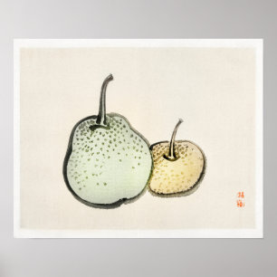 Birnen aus Asien von Kōno Bairei (1844-1895) Poster