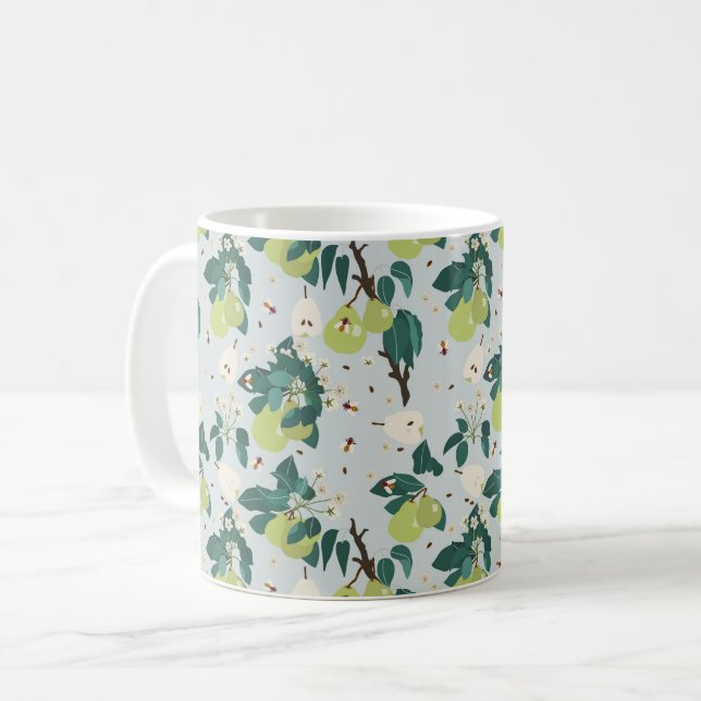 Birnen & Bienen im botanischen Garten Kaffeetasse (Vorderseite Links)