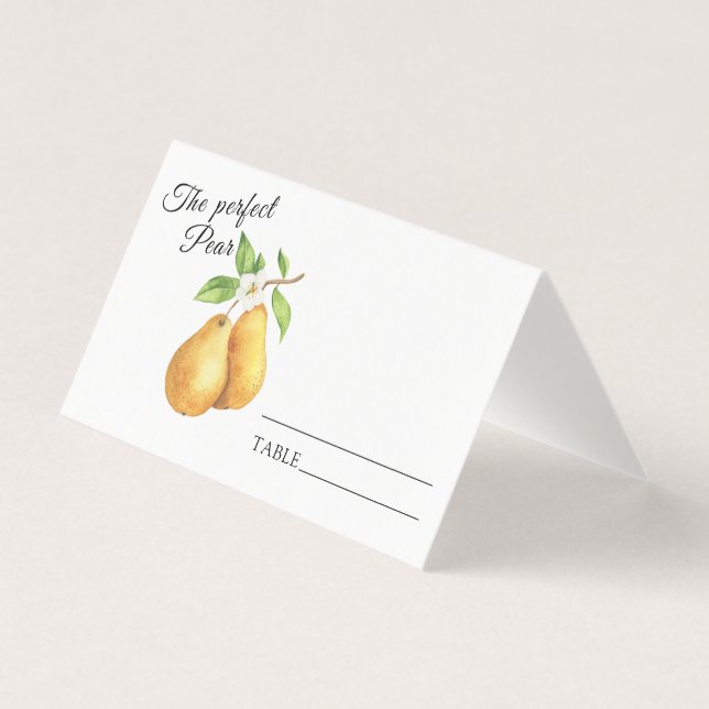 Birnen Brautparty - Hochzeit Tischnummer (Vorderseite)