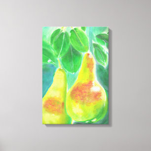 Birnen, die von Baummalereien stammen Leinwanddruck