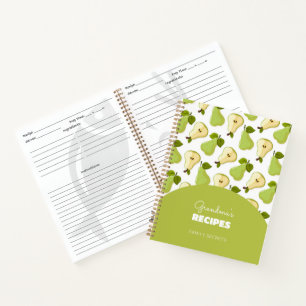 Birnen Druck Rezeptbuch Notizbuch