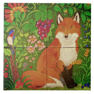 Birnen / Fox Bird / Blumen Trauben Fliese
