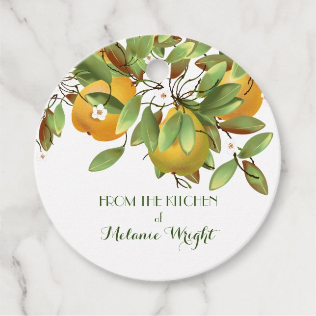 Birnen Fruchtkonserven Geschenkanhänger (Vorderseite)