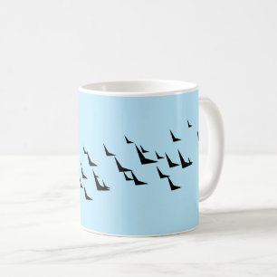 Birnen hellblaues schwarzes Muster Kaffeetasse