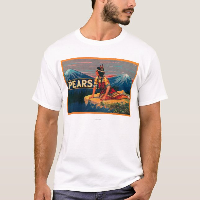Birnen-Kisten-Aufkleber auf lager T-Shirt (Vorderseite)
