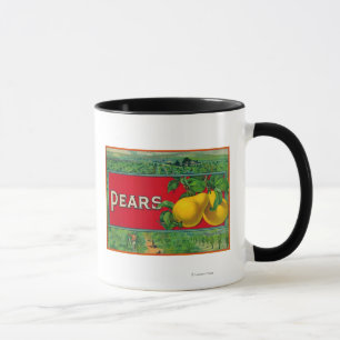 Birnen-Kisten-Aufkleber auf lager Tasse