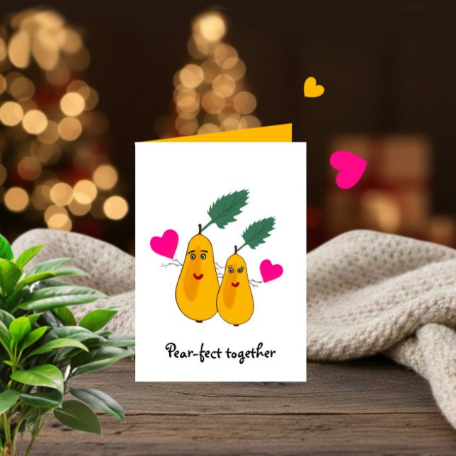 Birnen-Paar zum Valentinstag Feiertagskarte (Von Creator hochgeladen)