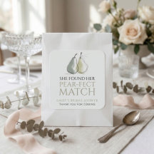 Birnen Pear-fect Match Brautparty Danke