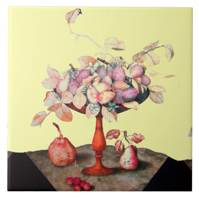 Birnen-Pflaumen-Kirschen und Jasminen der SAISON Fliese (Vorderseite)