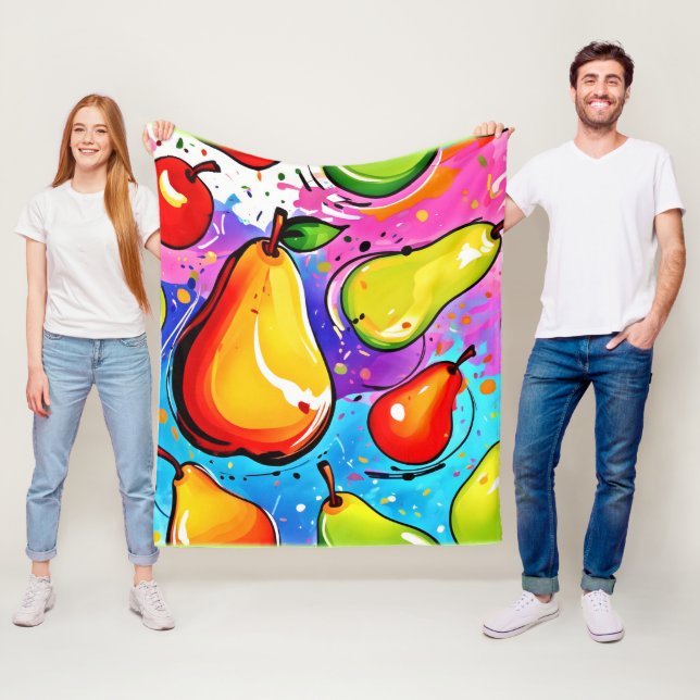 Birnen Pop Art Fleecedecke (Beispiel)