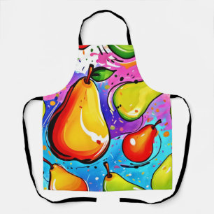 Birnen Pop Art Schürze