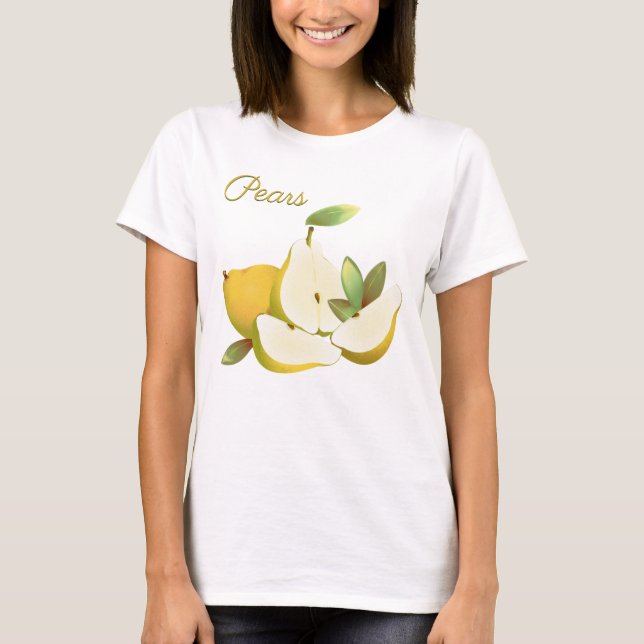 Birnen Tropisches Obst T-Shirt (Vorderseite)