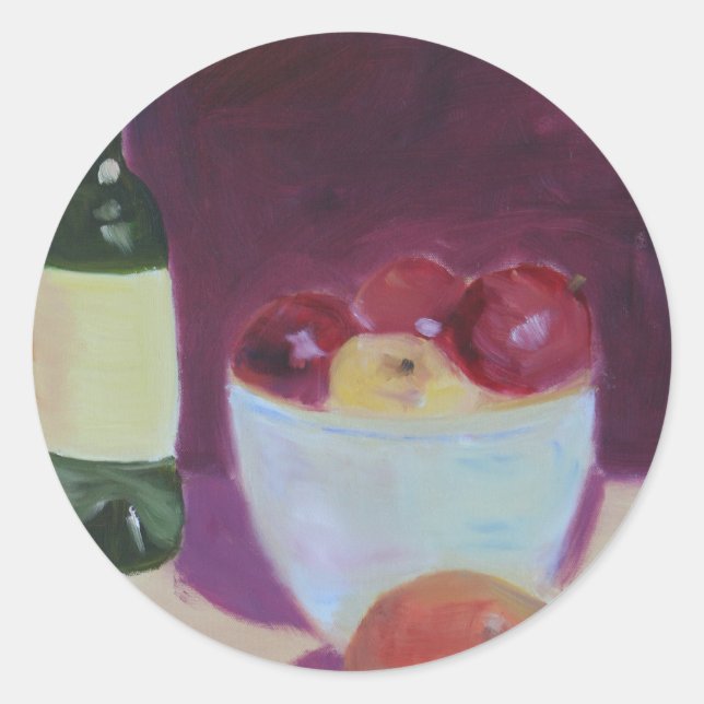 "Birnen und Äpfel" Runder Aufkleber (Vorderseite)