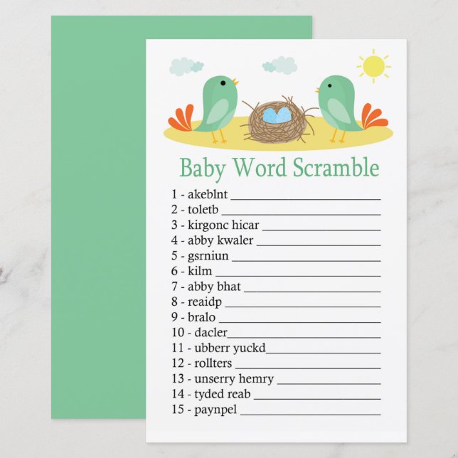 Birnen und Nest Wortverschrottung für Baby (Vorne/Hinten)