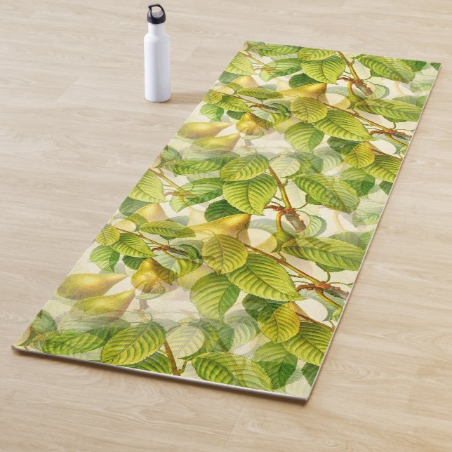 Birnenbaumzweige und Birnenmuster Yogamatte (Beispiel)