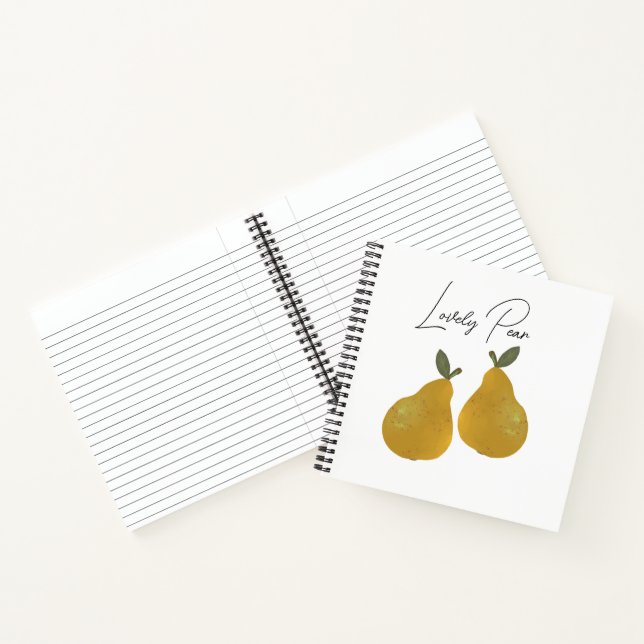 Birnenfrucht-Illustration  Notizbuch (Innenseite)