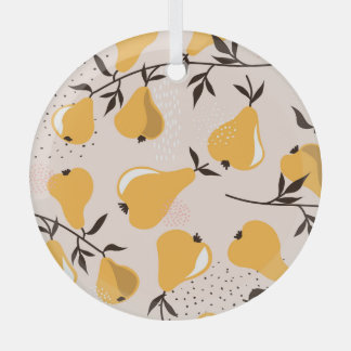 Birnenparadies: farbenfrohe Überschneidungen Ornament Aus Glas