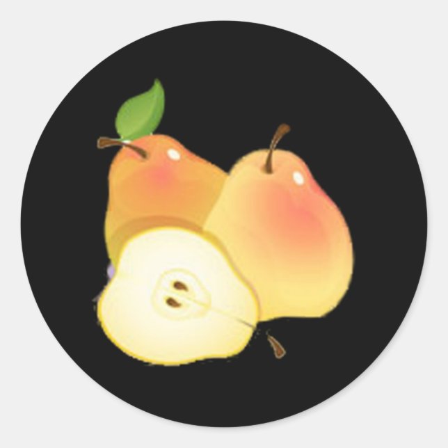 Birnenstecker Runder Aufkleber (Vorderseite)