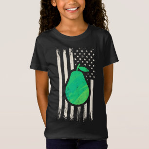 Birnensteine und amerikanische Flagge für Birnen T-Shirt