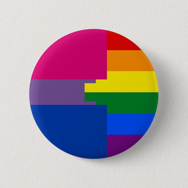 Biromantic Homosexuell-Button Button (Vorderseite)