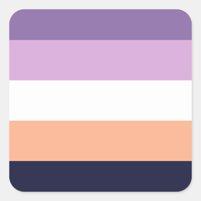 Biromantic Pride Flag Quadratischer Aufkleber (Vorderseite)