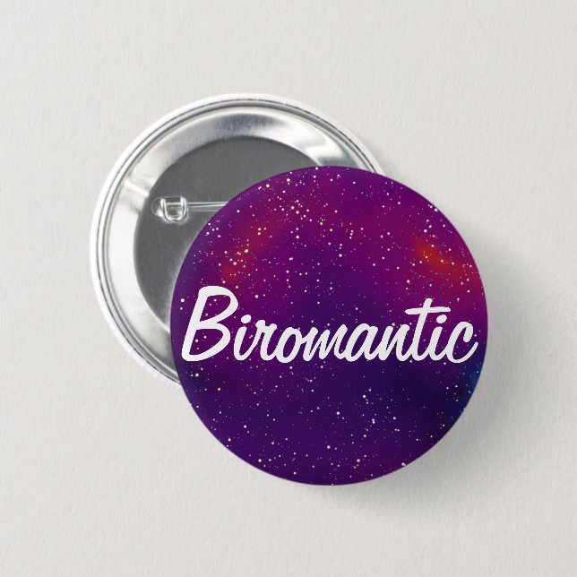 Biromantische, anpassbare Galaxie-Identität Button (Vorne & Hinten)