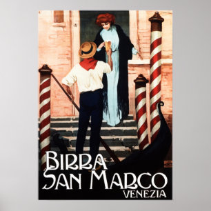 BIRRA SAN MARCO VENICE Vintages Bier Poster