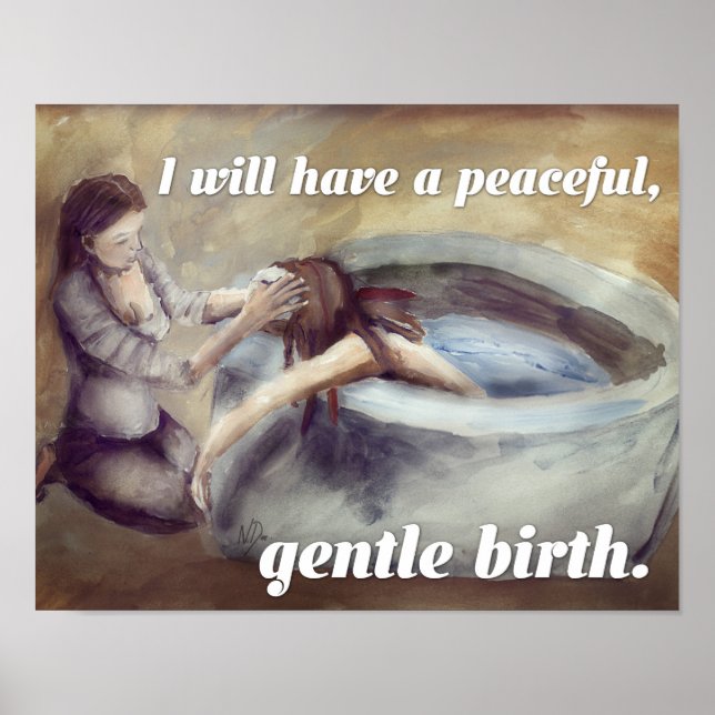 Birth Affirmation Poster - "Gentle Geburtsort" (Vorne)