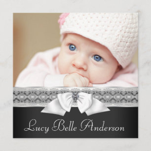 Birth-Ankündigung von Black and White Baby Foto Ankündigung