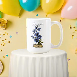 Birth Blume JULY Birthday Larkspur Kaffeetasse