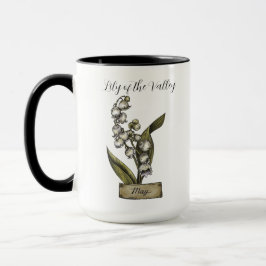 Birth Blume MAY Birthday Lily Valley Tasse
