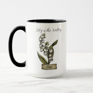 Birth Blume MAY Birthday Lily Valley Tasse