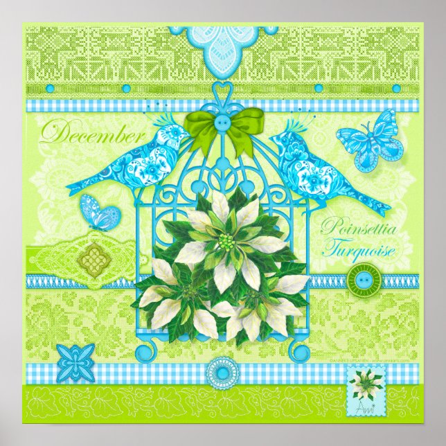 Birth Blume und Gem Dezember Birdcage Poster (Vorne)