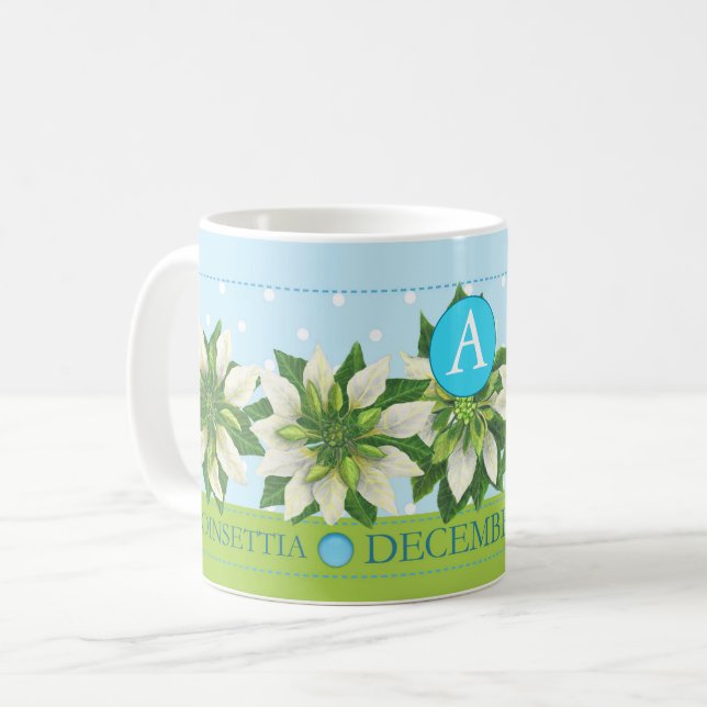 Birth Blume und Gem Dezember Klassische Tasse (Vorderseite Links)