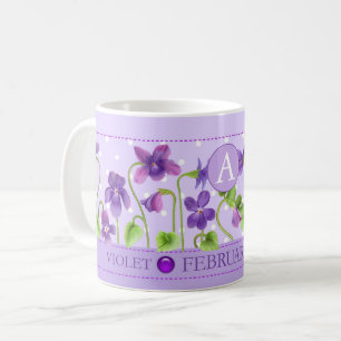 Birth Blume und Gem February Klassische Tasse