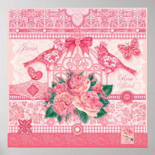 Birth Blume und Gem June Birdcage Poster