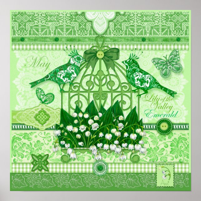 Birth Blume und Gem May Birdcage Poster (Vorne)