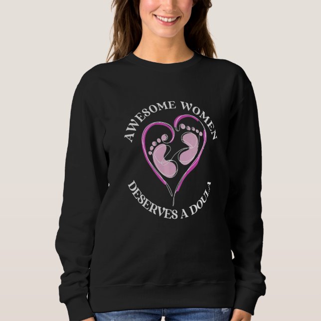Birth Doula Proud Birth Worker Pregnancy Couch Mid Sweatshirt (Vorderseite)