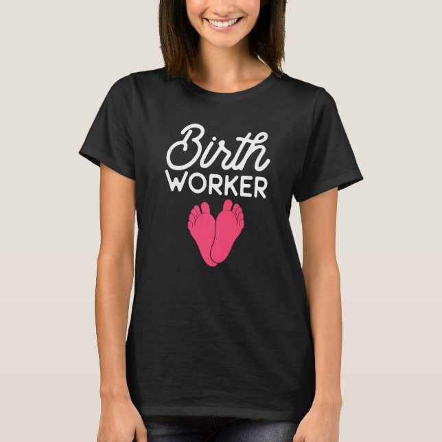 Birth Doula Proud Birth Worker Pregnancy Couch Mid T-Shirt (Vorderseite)