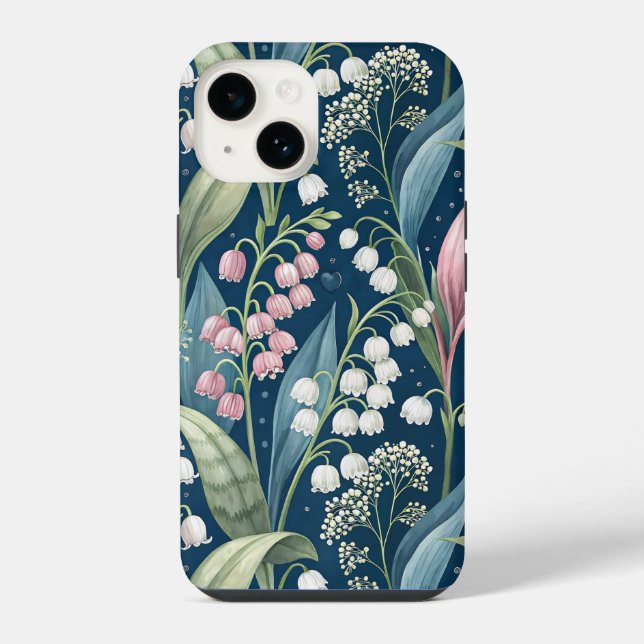 Birth Flower Botanical Design iPhone Hülle (Rückseite)