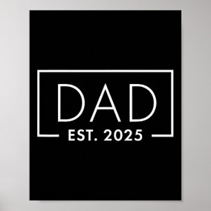 Birth Gift Co. Funny 1st Time Vater Est 2025 New D Poster