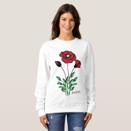 Birth Month Blume August Poppy Sweatshirt