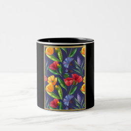 Birth Month Blume August Poppy Zweifarbige Tasse