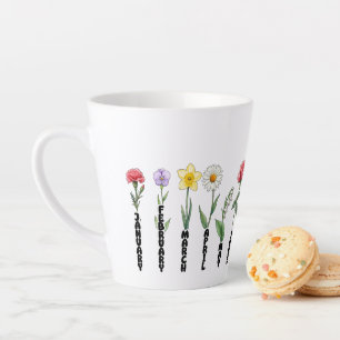 Birth Month Flowers: A Year of Blooms Milchtasse